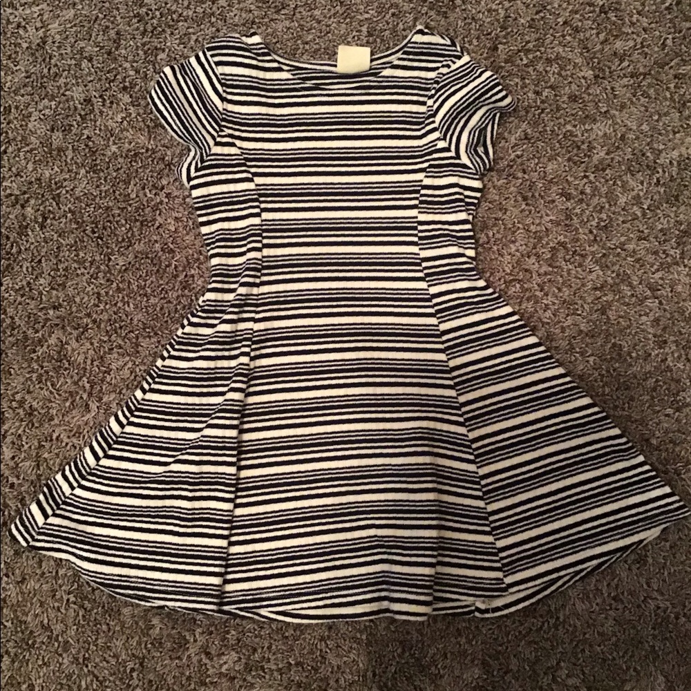 Blue striped dress